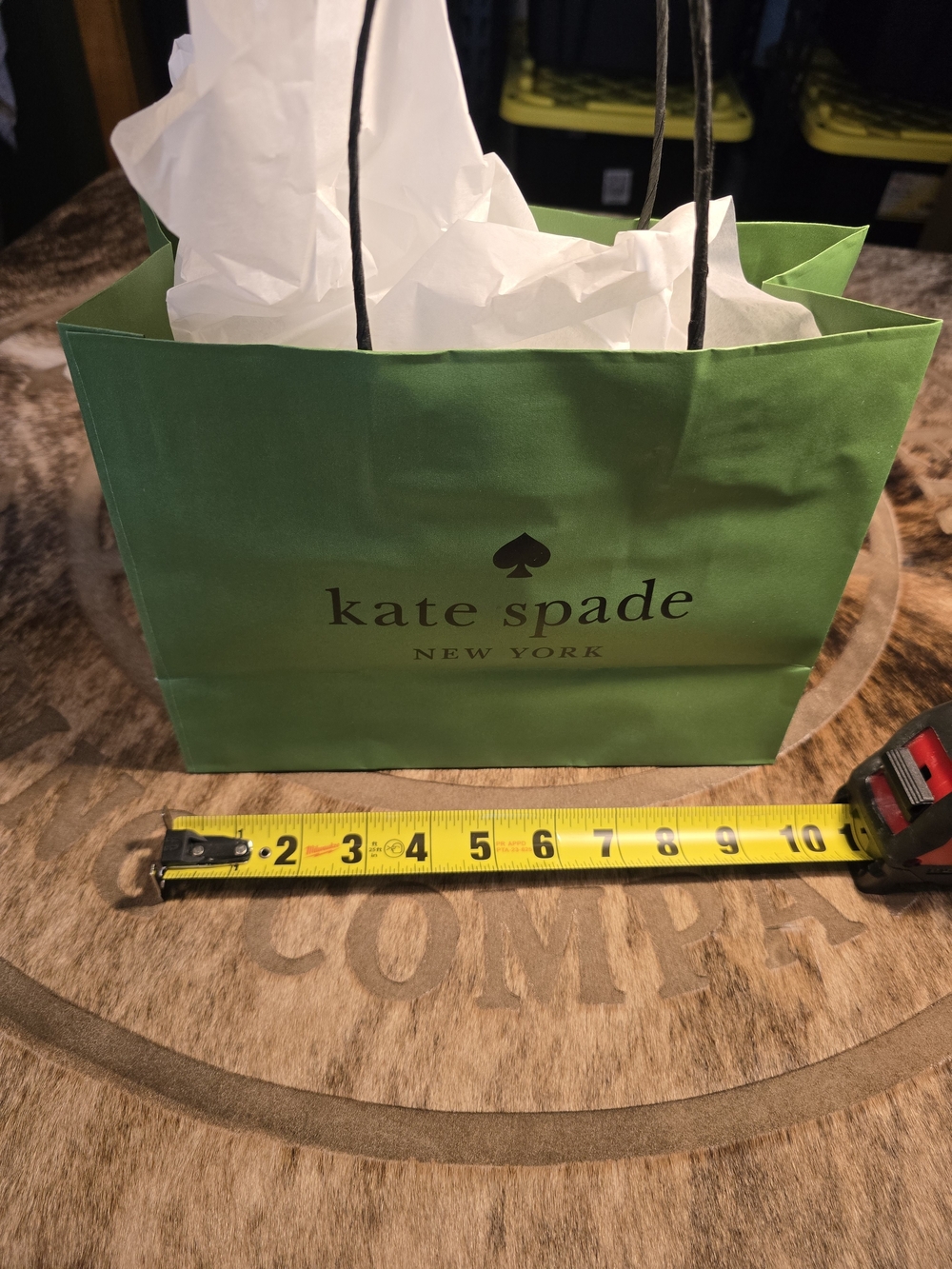 Kate Spade Green Logo Gift Bag